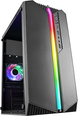 Case per PC da Gaming Custodia per Computer con Luce ARGB e Finestra Laterale - Immagine 1 di 4