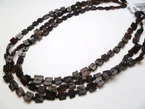 Genuine Ocean Triple Shell Necklace Three Strands Square Shape 18" # 30056-1 - Picture 1 of 1