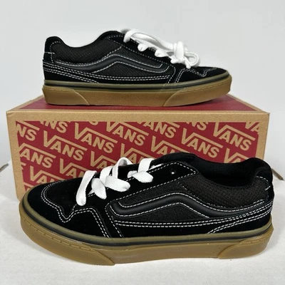 Vans Caldrone Black Suede Mesh Black/ Gum Size 3y - Image 1 of 4