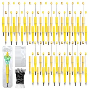 150 Pieces DIY Beadable Pens Kit - 50 Fall Plastic Beadable Pens Bulk Refills... - Picture 1 of 7