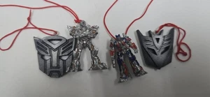 Lot Of 4  Mini Transformers Christmas Ornaments Optimus Autobot - Picture 1 of 5