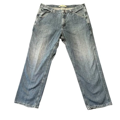 Lee Dungarees Carpenter Jeans Mens 36x30 Blue Utility Workwear Loose Fit Denim - Image 1 of 4