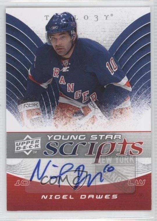 2008-09 Upper Deck Trilogy Young Star Scripts Nigel Dawes #YS-ND Auto - Image 1 of 2
