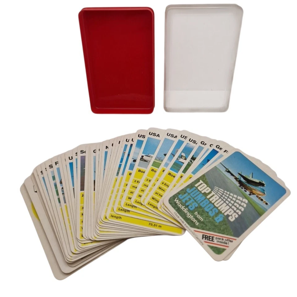 Vintage Waddingtons Top Trumps Universal Series 1982 Jumbos & Jets - Complete - Image 1 of 4