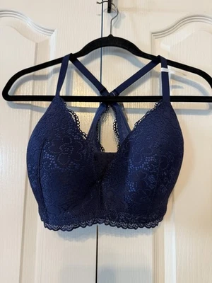 Aerie Razorback Inalámbrico Encaje Azul Talla 34 DD Nuevo Con Etiquetas Foto 1 de 4