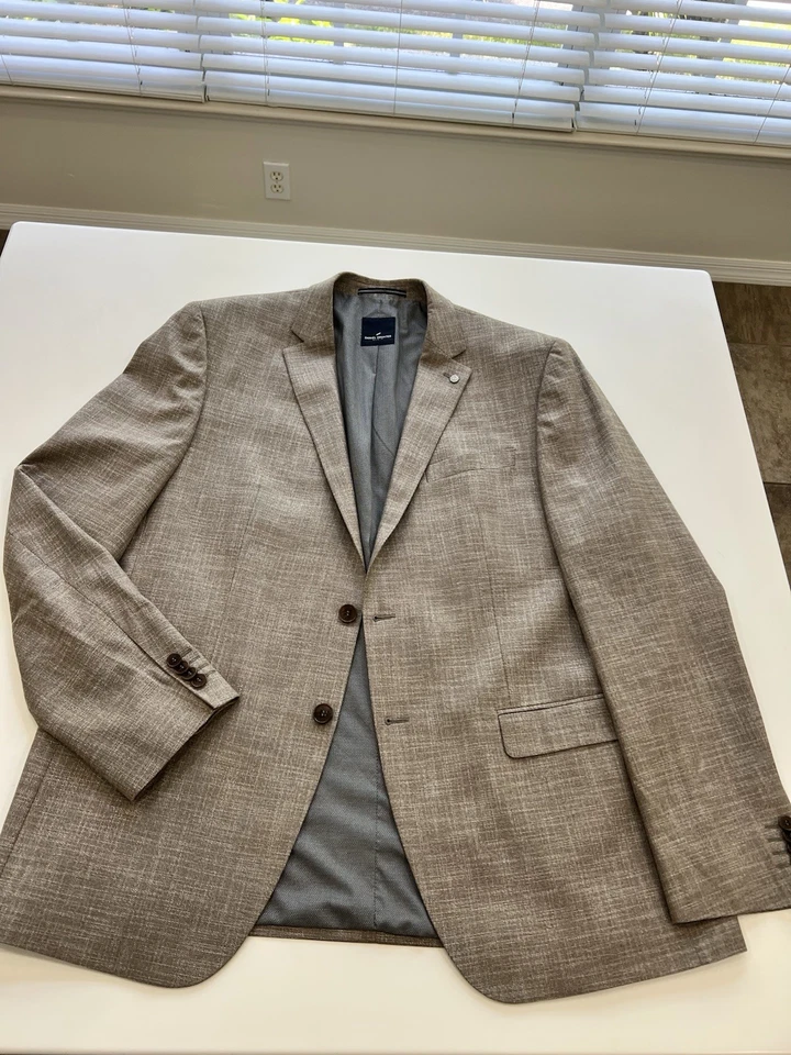 Daniel Hechter Men’s 54R Blazer Sport Coat with Inside Pockets Tan Brown - Image 1 of 4