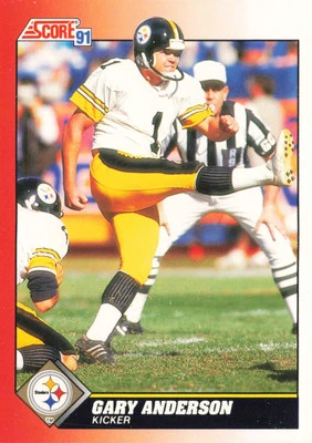 Gary Anderson #121 1991 Score Pittsburgh Steelers Football - Image 1 of 2
