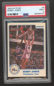 1983-84 Star #6 Bobby Jones PSA 9 Philadelphia 76ers CENTERED - Picture 1 of 2