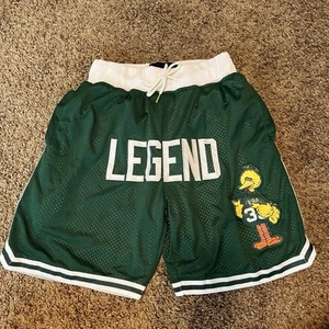 Pantalones Cortos de Baloncesto Just Don Celtics Larry Bird 33 "LEYENDA" Verde Talla S Cordón - Imagen 1 de 6