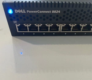 DELL POWERCONNECT 8024 24 ports 10GbE DualPS and SFP-10G-SR Transceivers - Picture 1 of 5