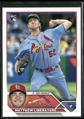 2023 TOPPS MATTHEW LIBERATORE RC ST. LOUIS CARDINALS #52 - Image 1 of 2