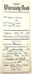 Warranty Deed Signed Contract 1955 County of Marion Ohio - Picture 1 of 3