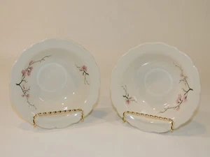VTG Syracuse China Restaurant Dish Flower Blossom Pink Bowls Berkeley 2 Set Lot - Picture 1 of 12