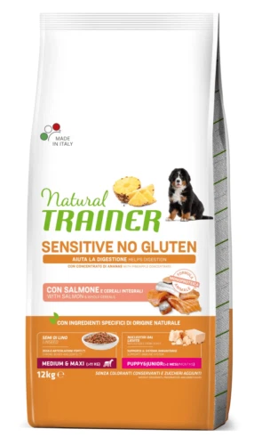 Trainer Cibo secco Fitness 3 Puppe Medium Maxi Salmone | 12 kg