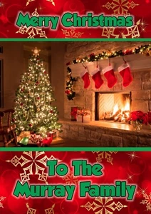 PERSONALISED CHRISTMAS CARD NEIGHBOURS COUSINS SISTER BROTHER UNCLE AUNTIE - Picture 1 of 1