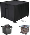 POMER Fire Pit Cover, 28inch Square Gas Firepit Covers for Propane Fire Pit Tabl