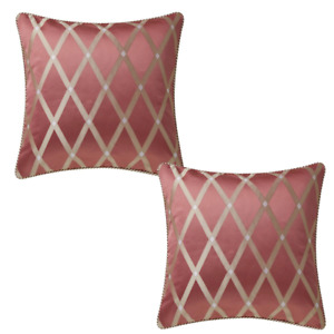 Waterford Shanor Anora Blush Pink Euro Pillow Sham Set Lattice Motif