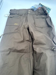 ROXY Zenith UTILITY wasserdichte Ski Snowboard Hose LARGE braun/türkis Nadelstreifen - Bild 1 von 9