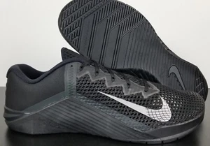 NIKE METCON 6 CROSSFIT TRAINING SHOES BLACK SILVER NEW CK9388-001 (SIZE 17) - Picture 1 of 14