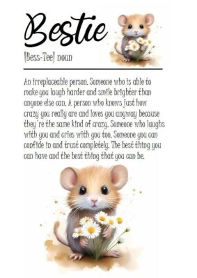 PICKTURE-THIS NEW Happy Birthday Bestie A5 Card Friendship Best Friend With Love