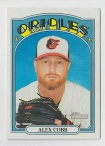 (10) Alex Cobb 2021 Topps Heritage Base Card Lot #378 Baltimore Orioles - Bild 1 von 1