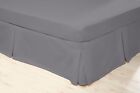 200 Thread Count Polycotton Platform Valance Sheet Superking Bed Size In Grey