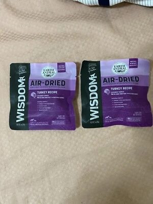 2 Earth Animal Wisdom Air Dried Dog Food Pet Cultures Sample Size Turkey Recipe - Image 1 of 4