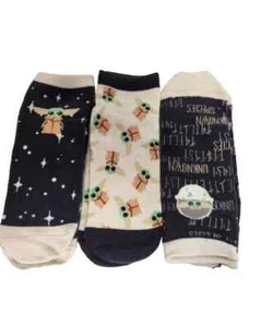 Star Wars Baby Yoda Women’s Ankle Socks 3Pack Shoe Liners Fun & Comfortable - Picture 1 of 9