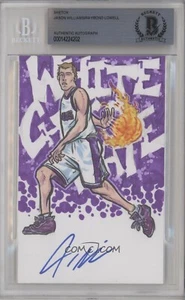 RARA TARJETA DE BOCETO DE ARTE ORIGINAL JASON WILLIAMS CHOCOLATE BLANCO FIRMADA AUTOMÁTICA 1/1 BAJO - Imagen 1 de 2