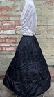 Vintage Hooped Black Silk. Theatre Petticoat. Needs Some Repair.