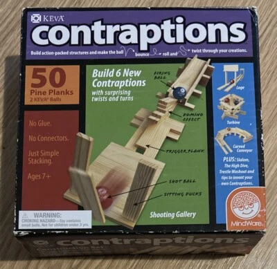 **100% COMPLETE** Keva Contraptions Construction Set MindWare BOOKLET INCLUDED - Image 1 of 4