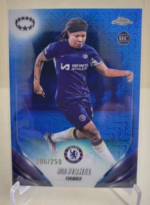 2023-24 TOPPS CHROME WOMENS UEFA MIA FISHEL RC #39 BLUE SER# 206/250 - Picture 1 of 2