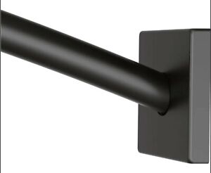 Moen CSR2168BL Black Triva 5' Adjustable Curved Wall Mounted Shower Curtain Rod