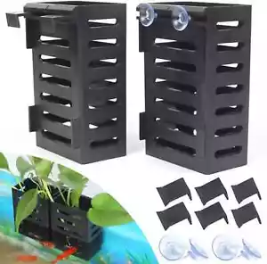 2 Pcs Aquarium Plant Holder, Fish Tank Plant Holder with Hooks and Suction Cups, - Picture 1 of 2