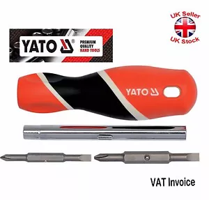 Yato Professional 4 In 1 Interchangeable Screwdriver Set Slotted PH1PH2 YT-25971 - Picture 1 of 1