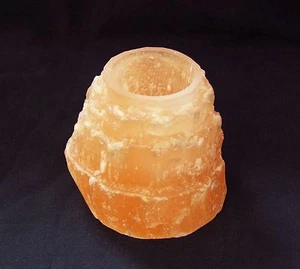 Luz de té de selenita naranja yeso pulido muy bien grande decoración decorativa - Imagen 1 de 4