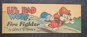 Li'l Bad Wolf, Fire Fighter #C-3 (1951, Wheaties) Walt Disney Mini-Comic BOX-29 - Picture 1 of 3