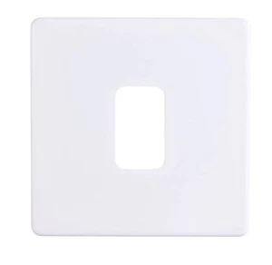 Caja de 5x DETA G3381 WH Placa de rejilla de 1 banda sin tornillos (32) - Imagen 1 de 5