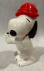 Vintage Hallmark Snoopy Candle Holder Red Nightcap Hat Christmas Peanuts Schulz