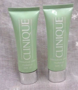 Lot/2 CLINIQUE USA ~ Sensitive Skin Makeup SPF 15 ~ net wt 1 oz ~ COOLING BUFF - Picture 1 of 2