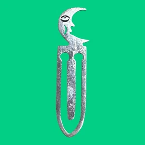 Vintage Taxco Moon Celestial Sterling Silver Bookmark Mexico RARE Page Marker - Picture 1 of 4