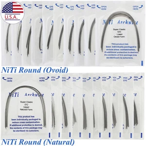 10 Pack Dental Orthodontic NiTi Arch Wire Round Arco De Ortodoncia Ovoid Natural - Picture 1 of 61