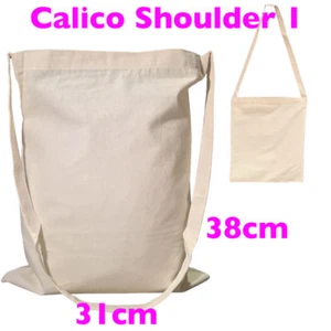 Library Calico Bag S1 Bulk A4 Shoulder Calico Bag Calico Tote Bags Pkts:1-200 - Picture 1 of 4