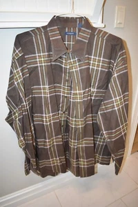 Mens Burberry brown check long sleeve dress shirt XXL - Picture 1 of 4