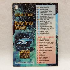 STAR TREK TRADING CARD 1993, STAR TREK MASTER SERIES CHECKLIST