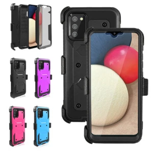 For Samsung Galaxy A02S A20S A72 Hybrid shockproof Belt Clip Holster Stand Case - Picture 1 of 31