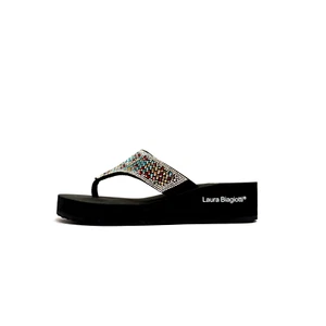 LAURA BIAGIOTTI SCARPE DONNA CIABATTE INFRADITO DA MARE IN GOMMA 9111 NERO - Imagen 1 de 6