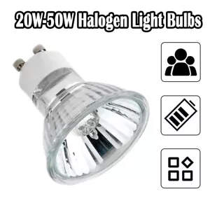 Halogen Spotlight Bulb 20w-50w Glass Housing 110v 220v 12v Gu10 Mr16 Gu5.3 Warm - Picture 1 of 12