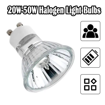 Halogen Spotlight Bulb 20w-50w Glass Housing 110v 220v 12v Gu10 Mr16 Gu5.3 Warm - Image 1 of 4