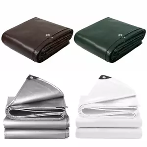 Heavy Duty Tarpaulin Waterproof Awning Tarp Poly Canopy Tent Shelter Shade Cover - Picture 1 of 61